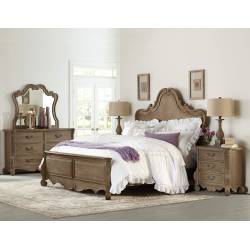 Chrysanthe Bedroom 4Pc Set - Oak